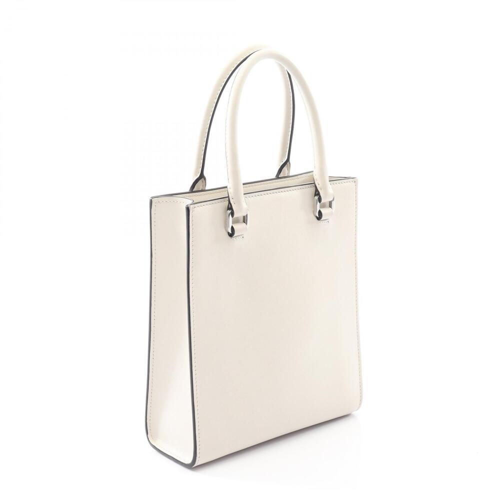 Prada Embossed Logo Handbag Leather Bag White